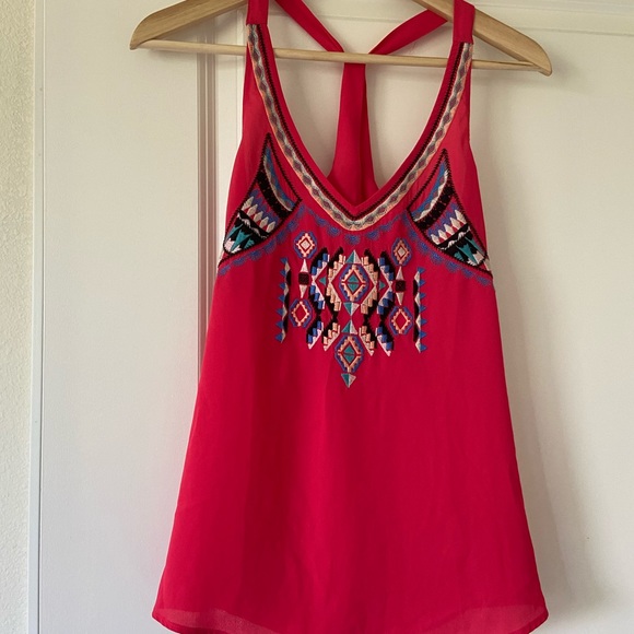 Maurices Tops - Embroidered flowy tank